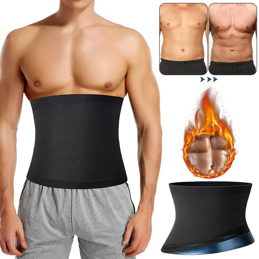 Men’s Slimming Sauna Waist Trainer | Sweat Belt for Fat Burning