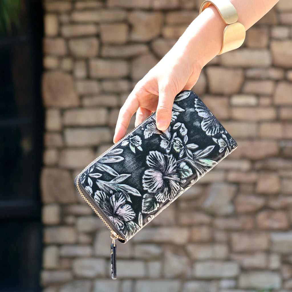 Women's Floral PU Leather Long Wallet – Large Capacity Card Holder & Coin Purse, 8 Styles