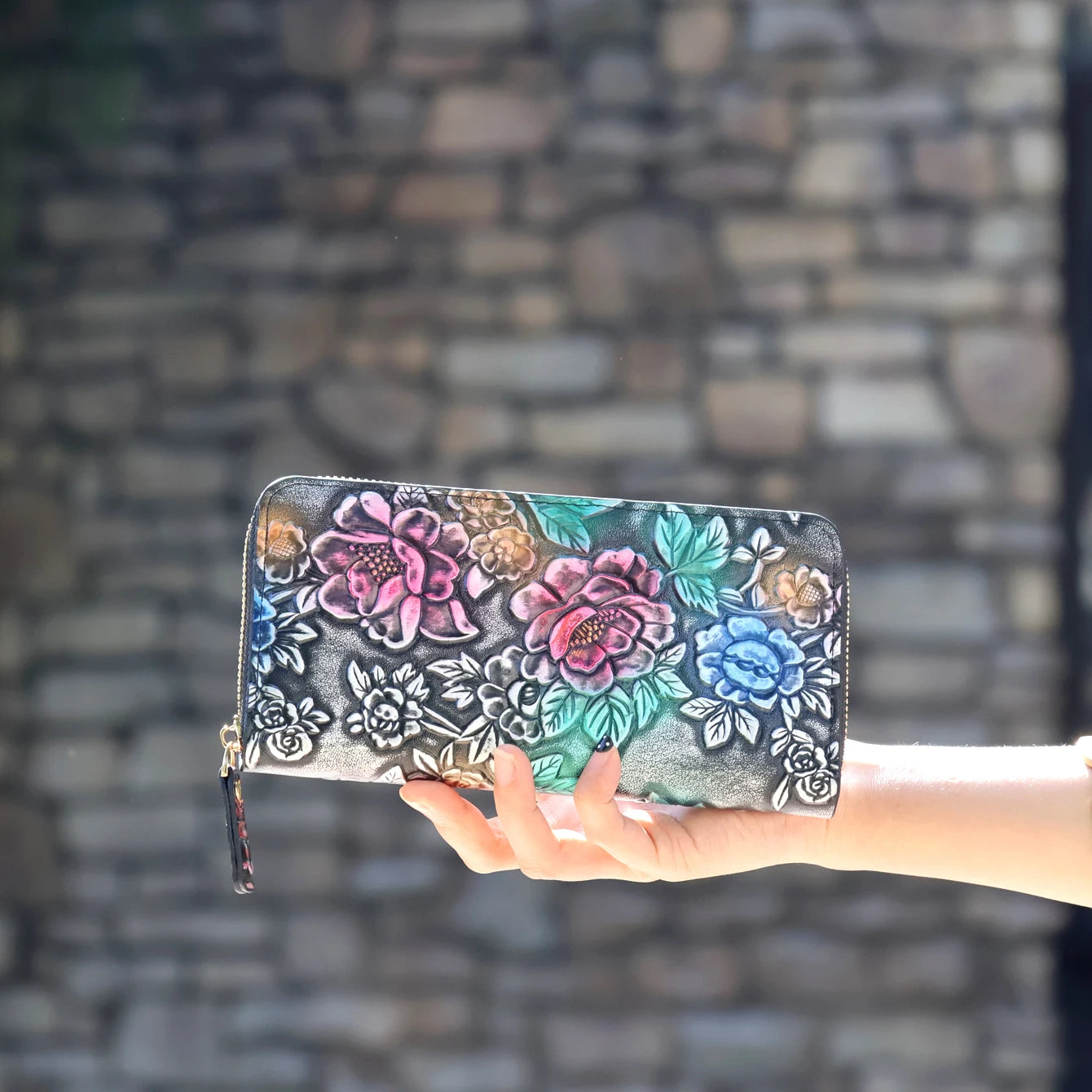 Women's Floral PU Leather Long Wallet – Large Capacity Card Holder & Coin Purse, 8 Styles