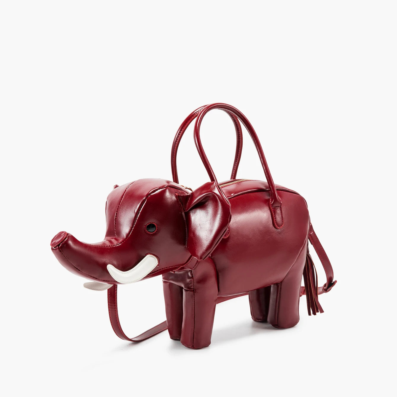 Women's Rhino-Shaped Faux Leather Shoulder Bag – Novelty Handbag, 6 Colors