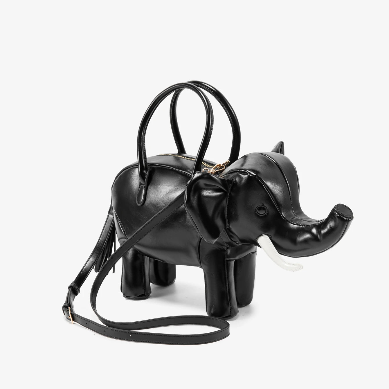 Women's Rhino-Shaped Faux Leather Shoulder Bag – Novelty Handbag, 6 Colors
