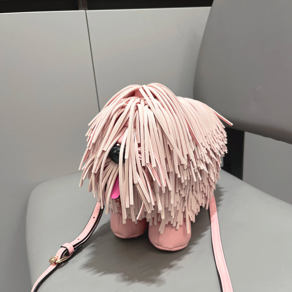 Women's Dog-Shaped PU Leather Shoulder Bag – Novelty Crossbody, 2 Colors