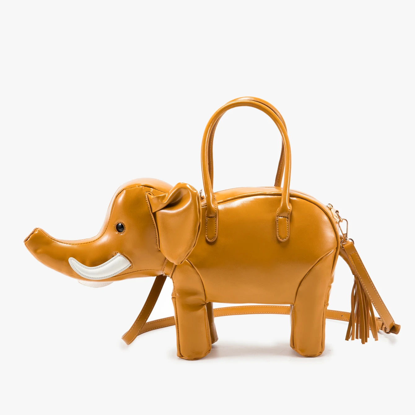 Women's Rhino-Shaped Faux Leather Shoulder Bag – Novelty Handbag, 6 Colors