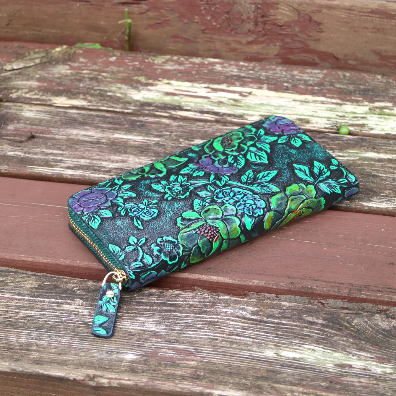 Women's Floral PU Leather Long Wallet – Large Capacity Card Holder & Coin Purse, 8 Styles