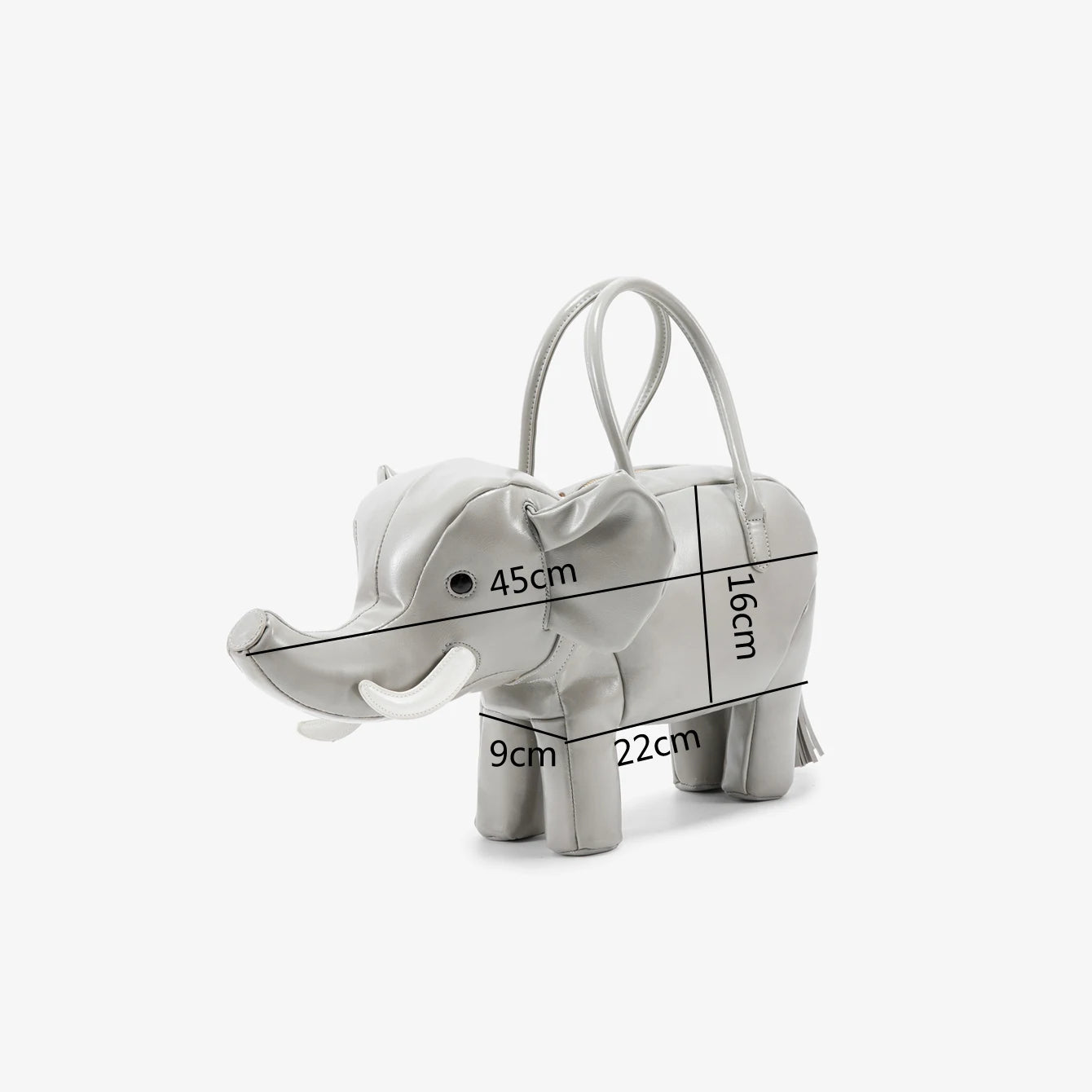 Women's Rhino-Shaped Faux Leather Shoulder Bag – Novelty Handbag, 6 Colors
