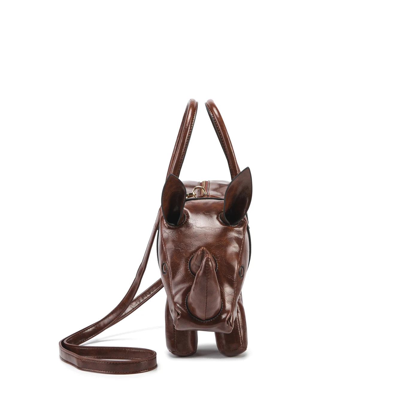 Women's Rhino-Shaped Faux Leather Shoulder Bag – All-Season Novelty Handbag, 5 Colors