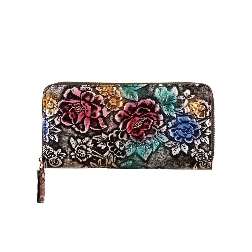 Women's Floral PU Leather Long Wallet – Large Capacity Card Holder & Coin Purse, 8 Styles