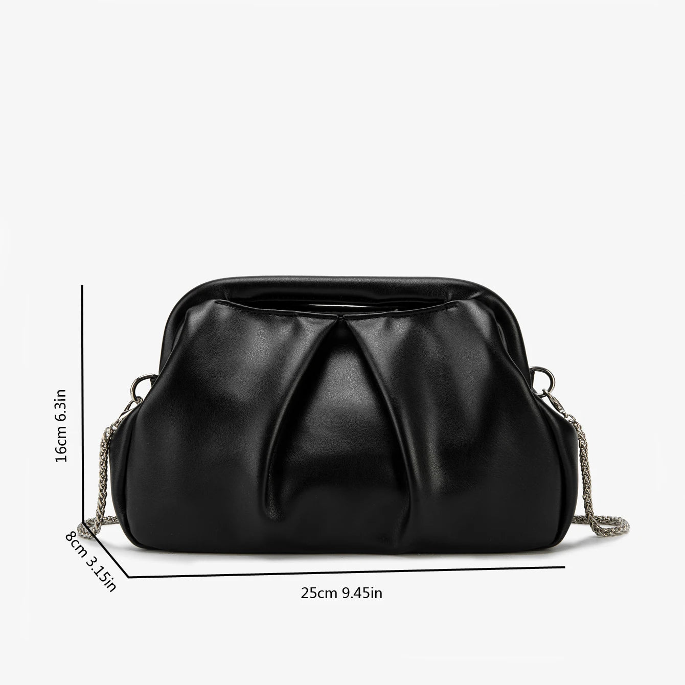 Women's PU Leather Clutch Shoulder Bag – Wedding & Evening, 9 Colors