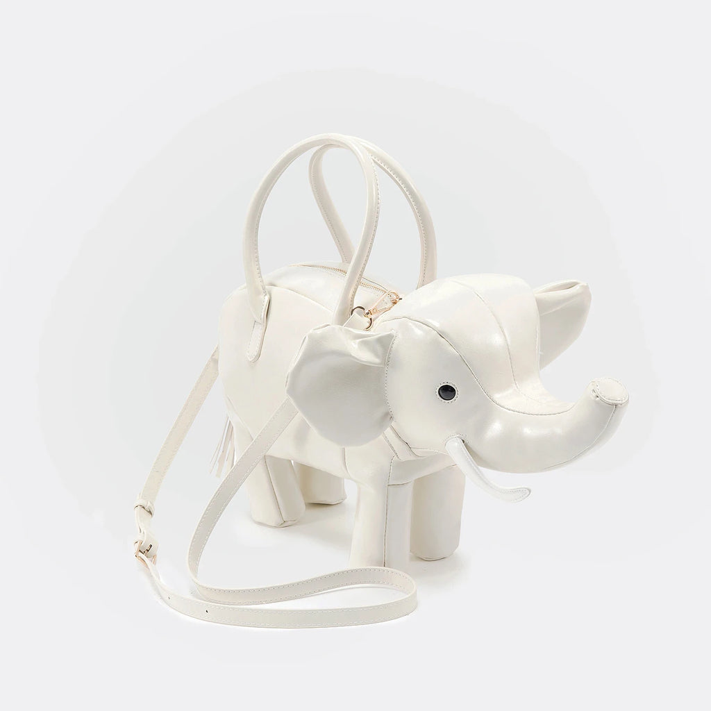 Women's Rhino-Shaped Faux Leather Shoulder Bag – Novelty Handbag, 6 Colors
