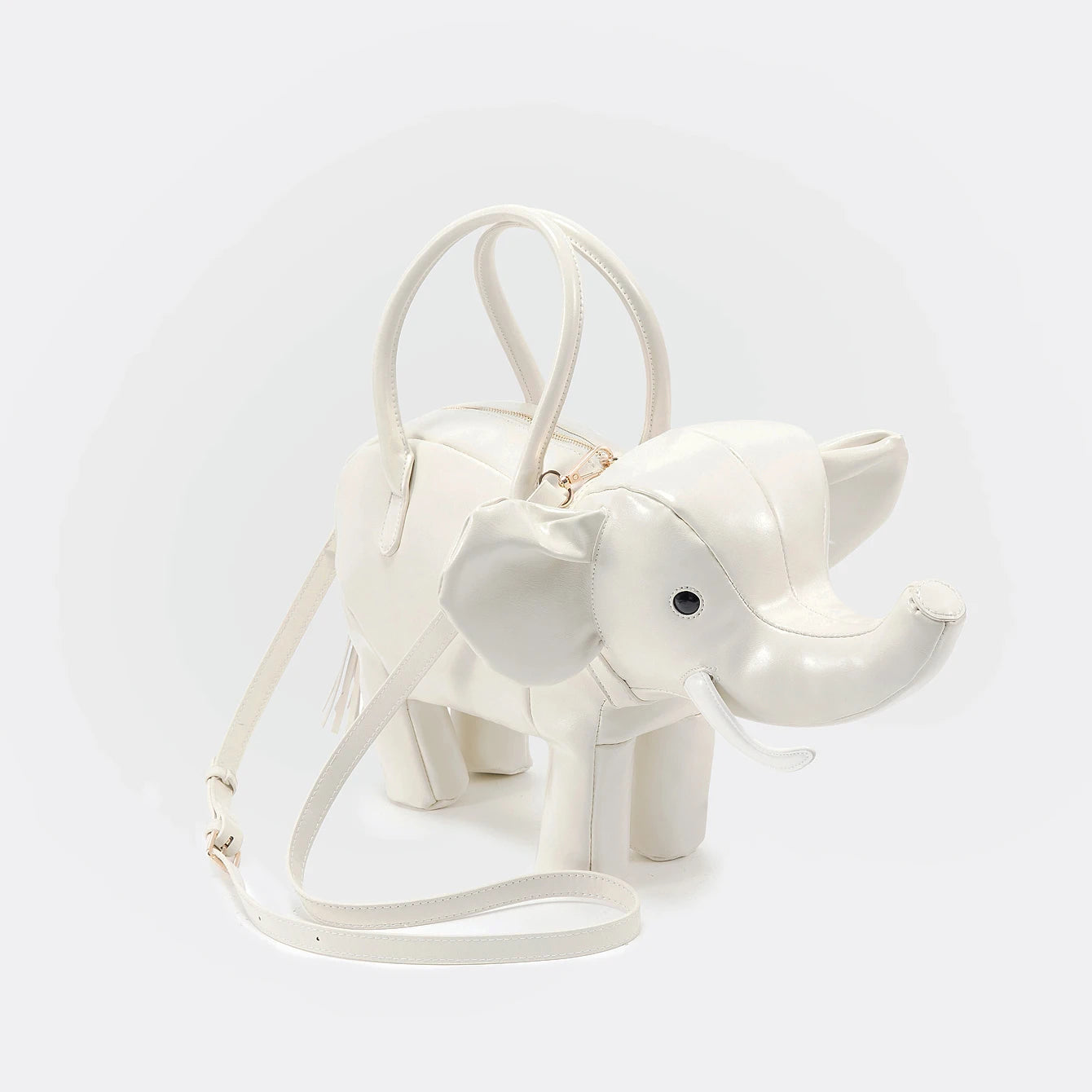 Women's Rhino-Shaped Faux Leather Shoulder Bag – Novelty Handbag, 6 Colors