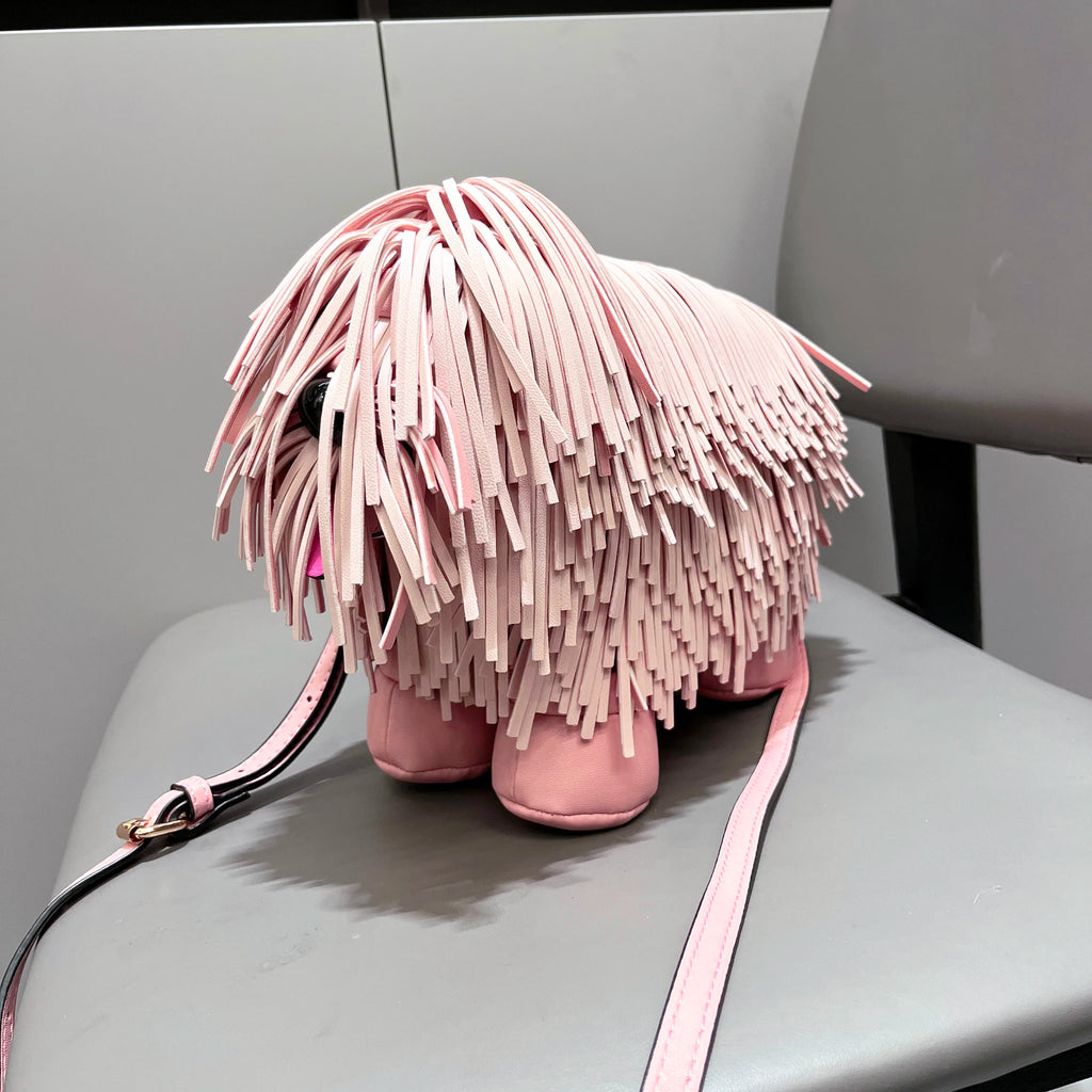 Women's Dog-Shaped PU Leather Shoulder Bag – Novelty Crossbody, 2 Colors