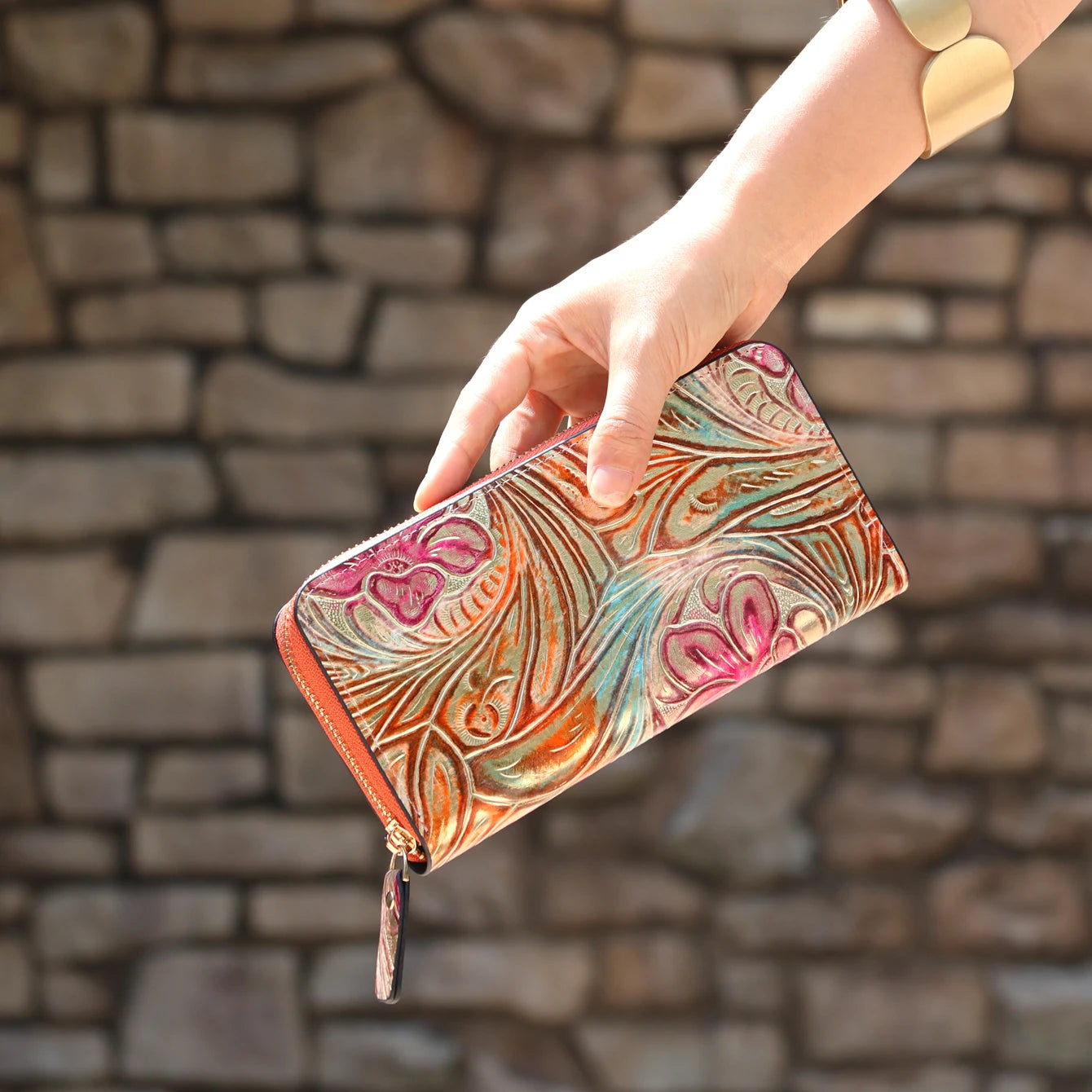 Women's Floral PU Leather Long Wallet – Large Capacity Card Holder & Coin Purse, 8 Styles