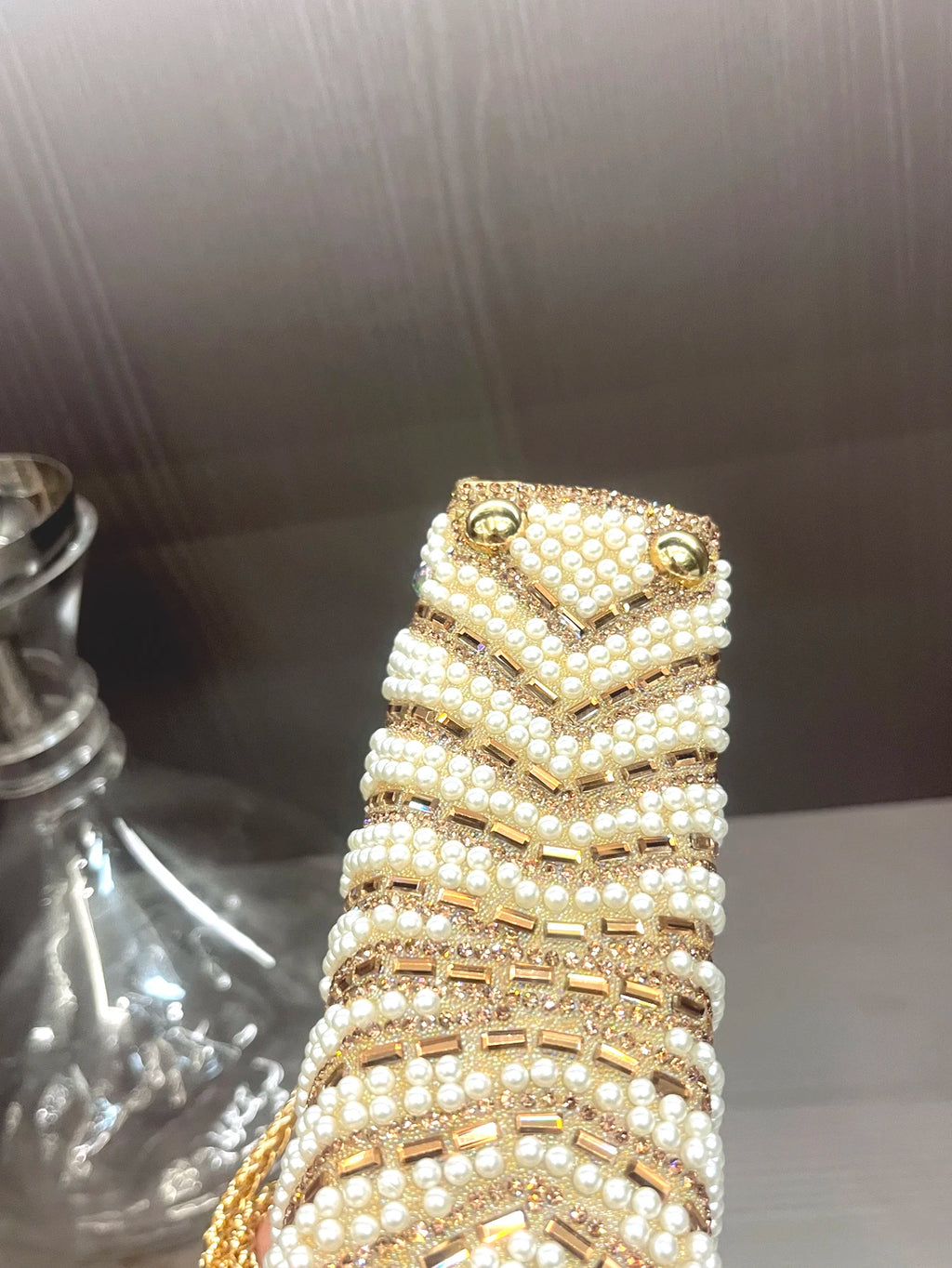 Women's Crystal Rhinestone Metallic Clutch Bag – Evening & Party, 3 Colors