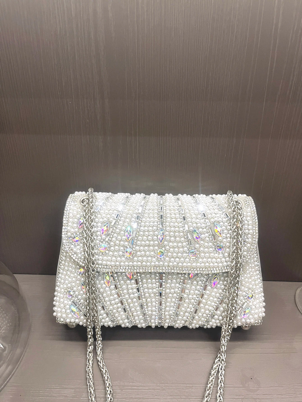 Women's Crystal Rhinestone Metallic Clutch Bag – Evening & Party, 3 Colors