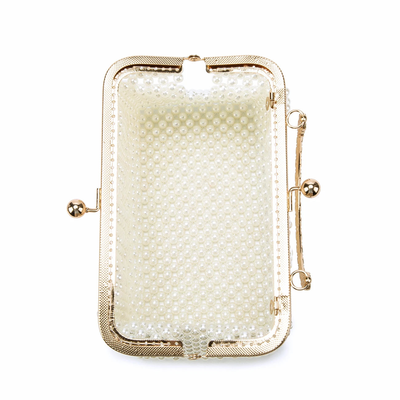 Women's Pearl Embellished ABS Frame Clutch Bag – Evening & Wedding, 6 Colors