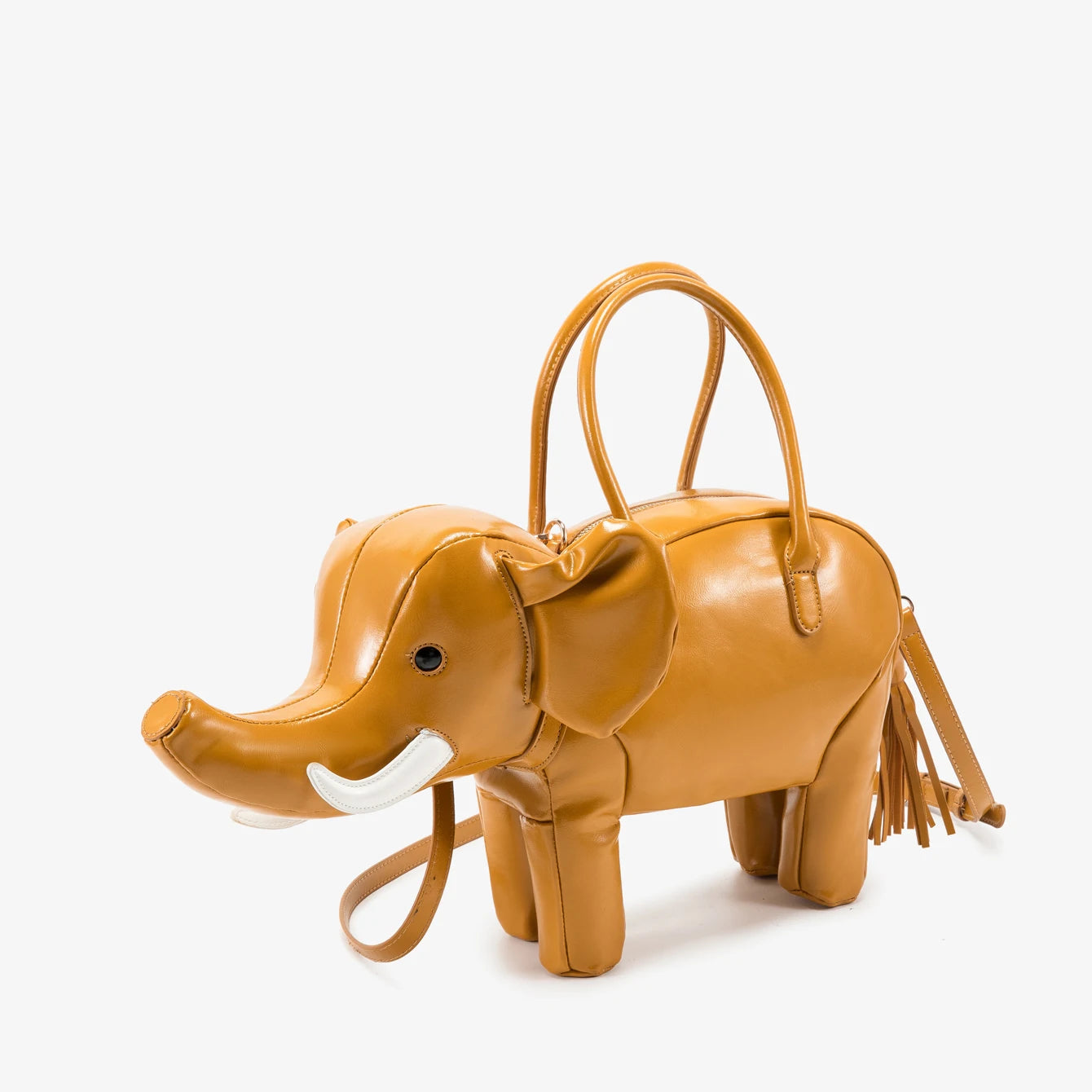 Women's Rhino-Shaped Faux Leather Shoulder Bag – Novelty Handbag, 6 Colors
