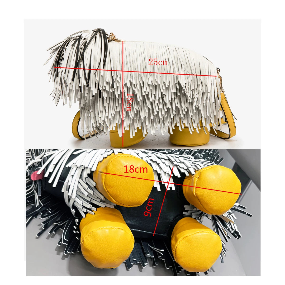 Women's Dog-Shaped PU Leather Shoulder Bag – Novelty Crossbody, 2 Colors