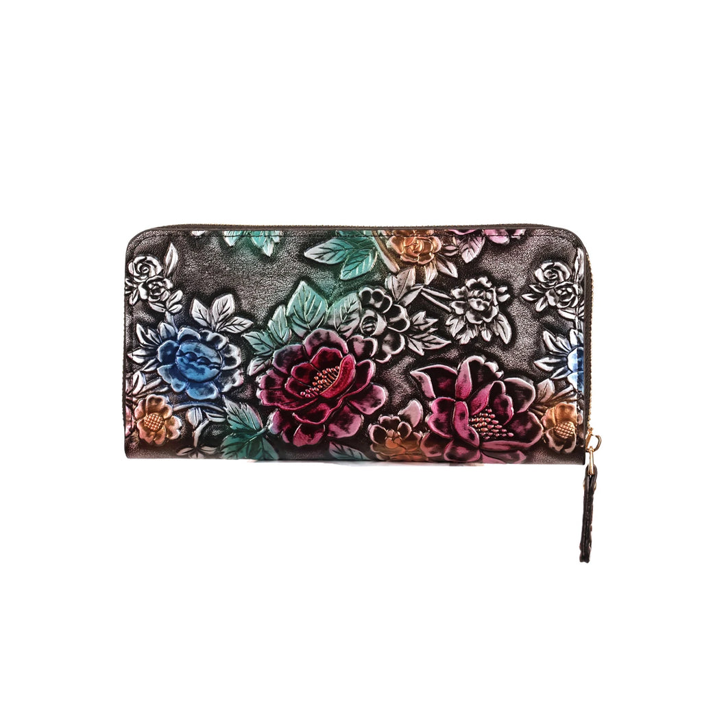Women's Floral PU Leather Long Wallet – Large Capacity Card Holder & Coin Purse, 8 Styles