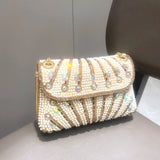 Women's Crystal Rhinestone Metallic Clutch Bag – Evening & Party, 3 Colors