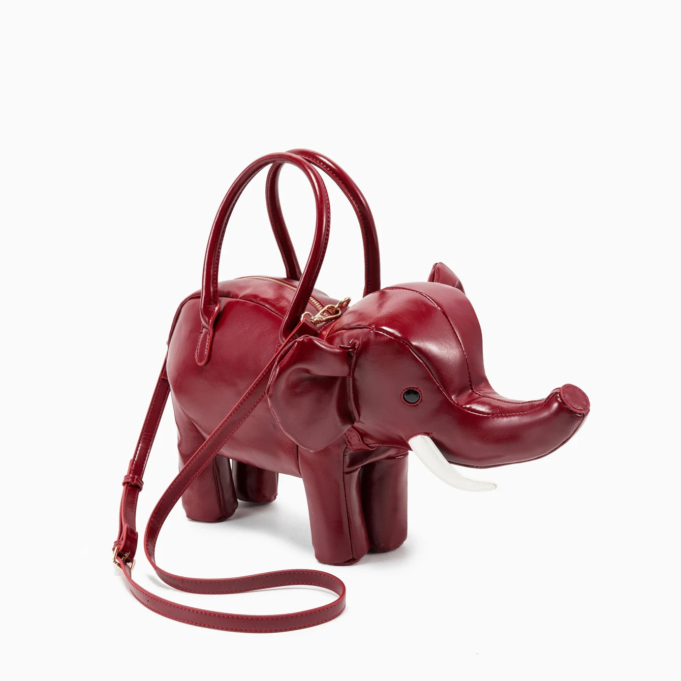 Women's Rhino-Shaped Faux Leather Shoulder Bag – Novelty Handbag, 6 Colors
