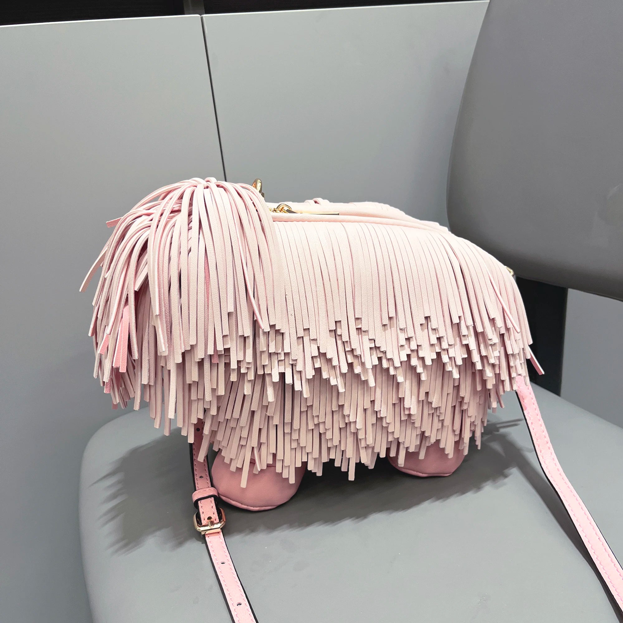Women's Dog-Shaped PU Leather Shoulder Bag – Novelty Crossbody, 2 Colors