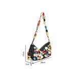 Women's PU Leather Stone Embellished Clutch Shoulder Bag – Wedding & Party, 2 Colors