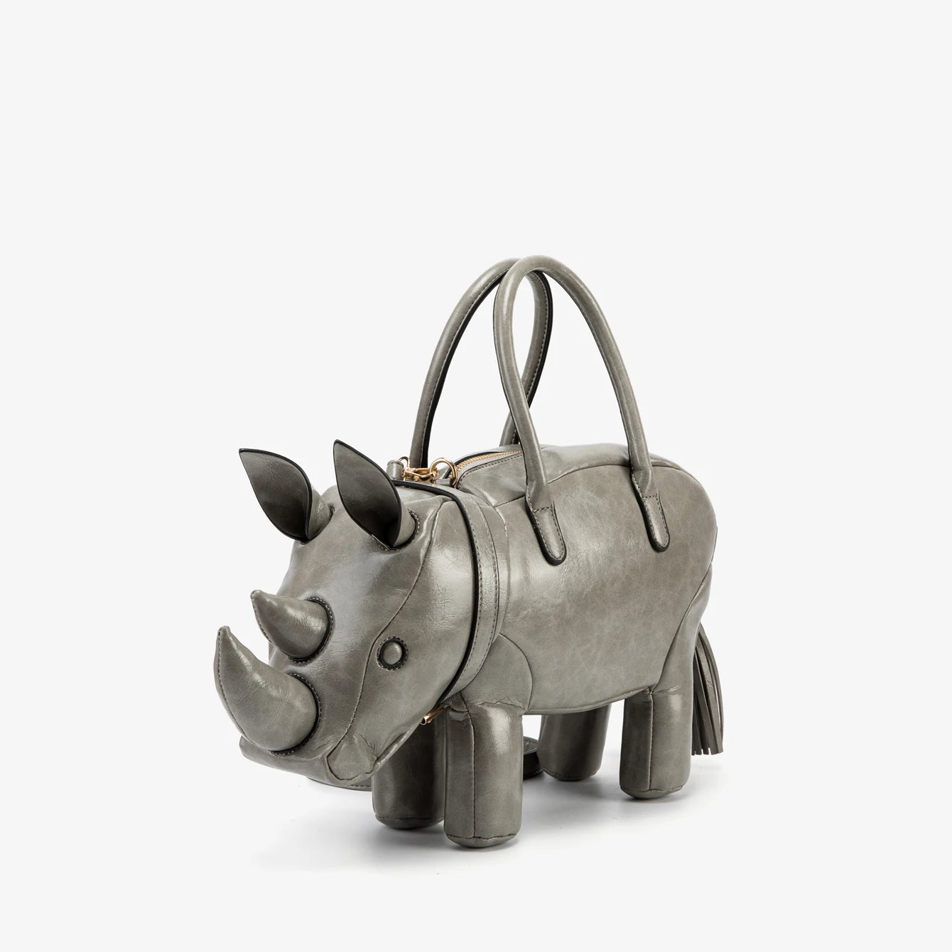 Women's Rhino-Shaped Faux Leather Shoulder Bag – All-Season Novelty Handbag, 5 Colors