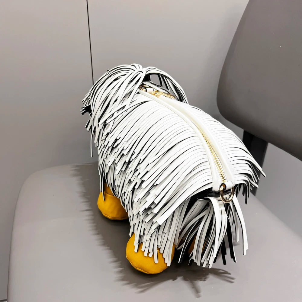 Women's Dog-Shaped PU Leather Shoulder Bag – Novelty Crossbody, 2 Colors