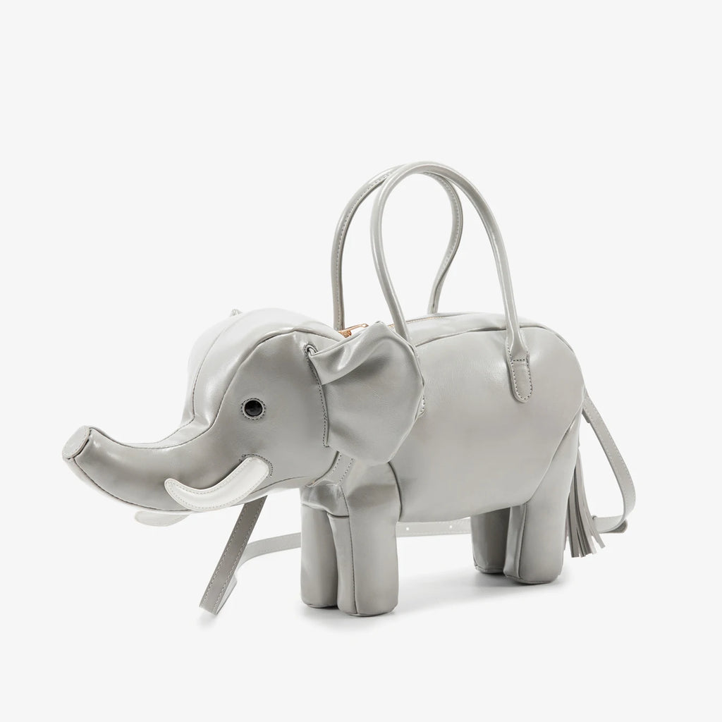 Women's Rhino-Shaped Faux Leather Shoulder Bag – Novelty Handbag, 6 Colors