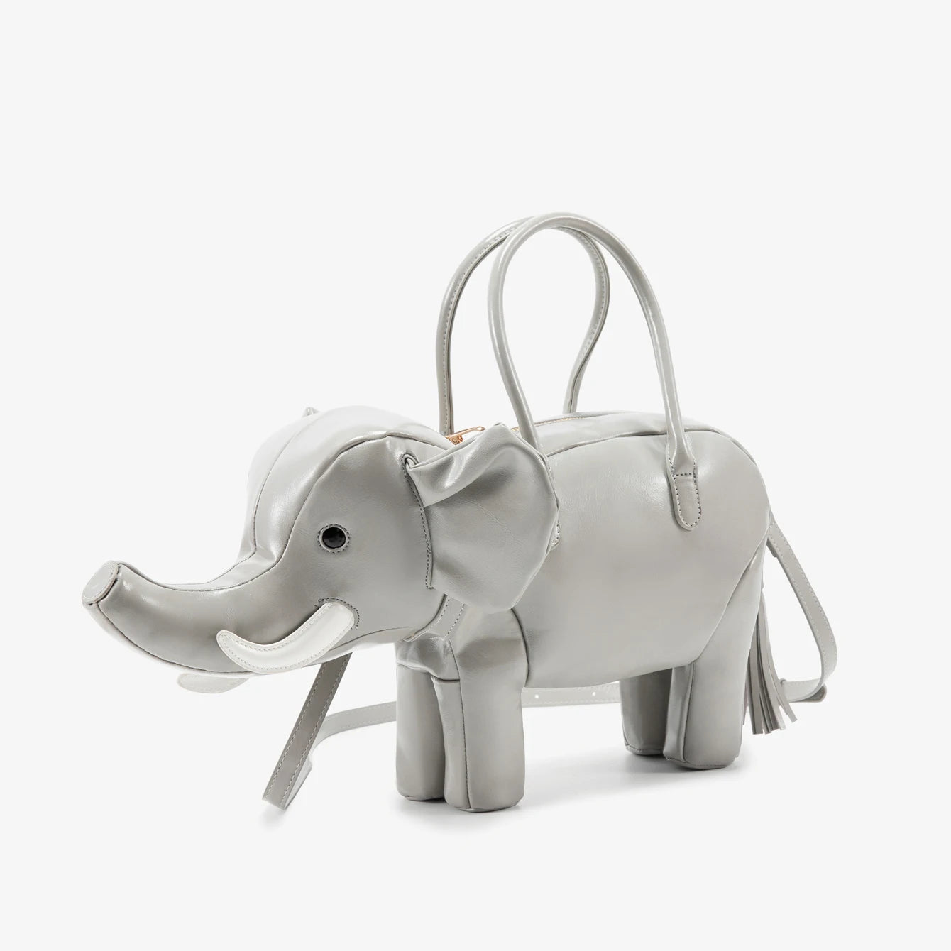 Women's Rhino-Shaped Faux Leather Shoulder Bag – Novelty Handbag, 6 Colors