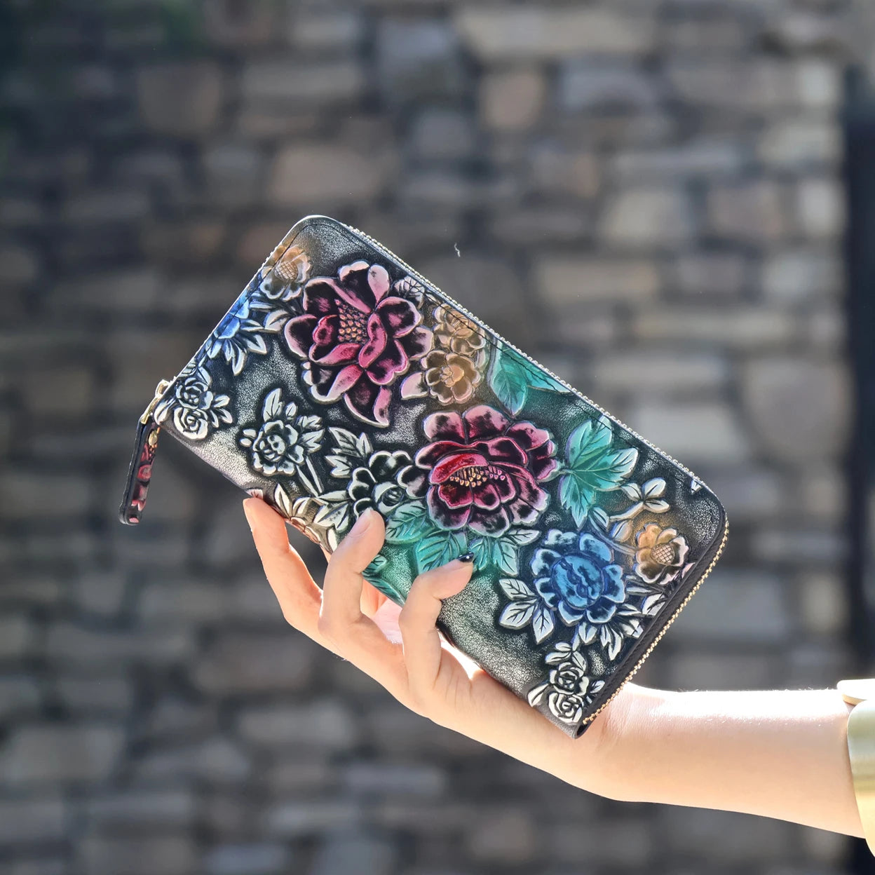 Women's Floral PU Leather Long Wallet – Large Capacity Card Holder & Coin Purse, 8 Styles