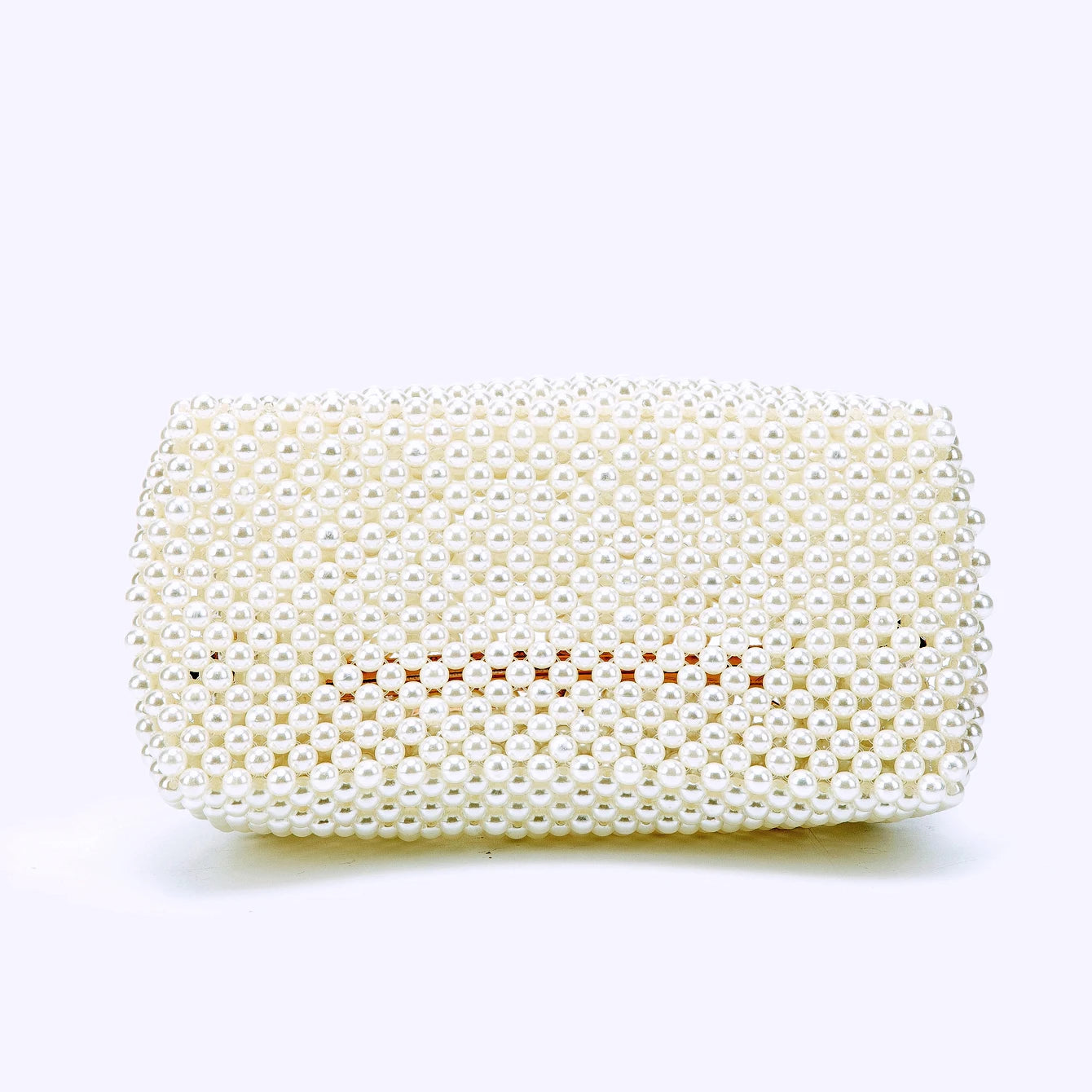 Women's Pearl Embellished ABS Frame Clutch Bag – Evening & Wedding, 6 Colors