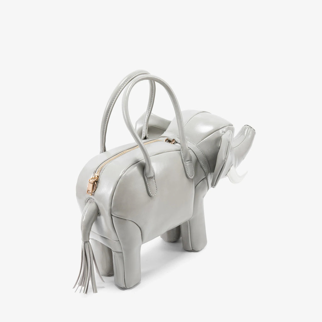 Women's Rhino-Shaped Faux Leather Shoulder Bag – Novelty Handbag, 6 Colors
