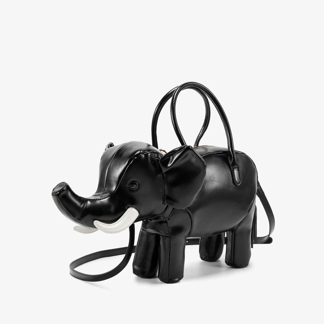 Women's Rhino-Shaped Faux Leather Shoulder Bag – Novelty Handbag, 6 Colors