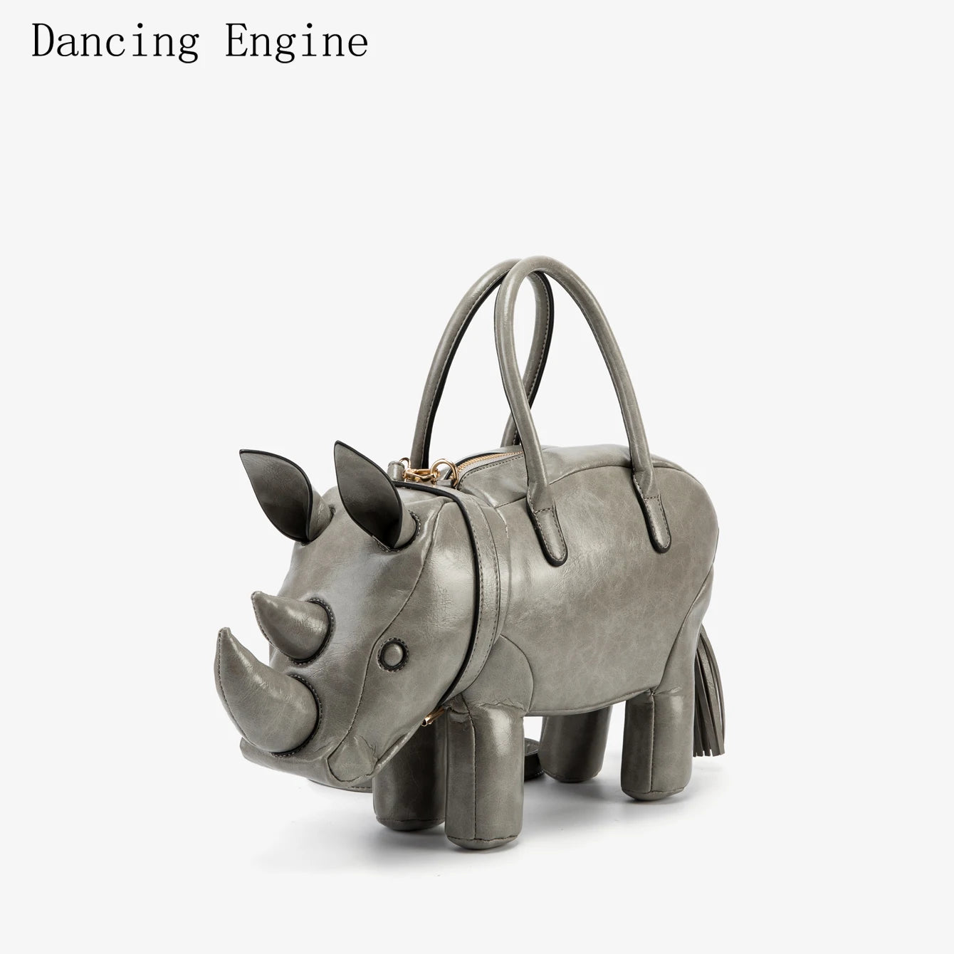 Women's Rhino-Shaped Faux Leather Shoulder Bag – All-Season Novelty Handbag, 5 Colors