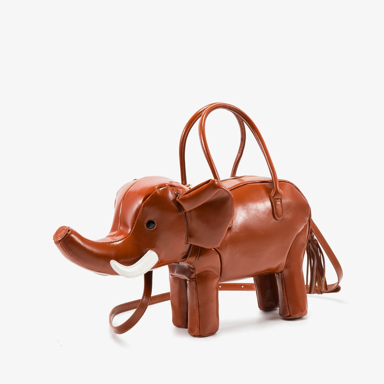 Women's Rhino-Shaped Faux Leather Shoulder Bag – Novelty Handbag, 6 Colors