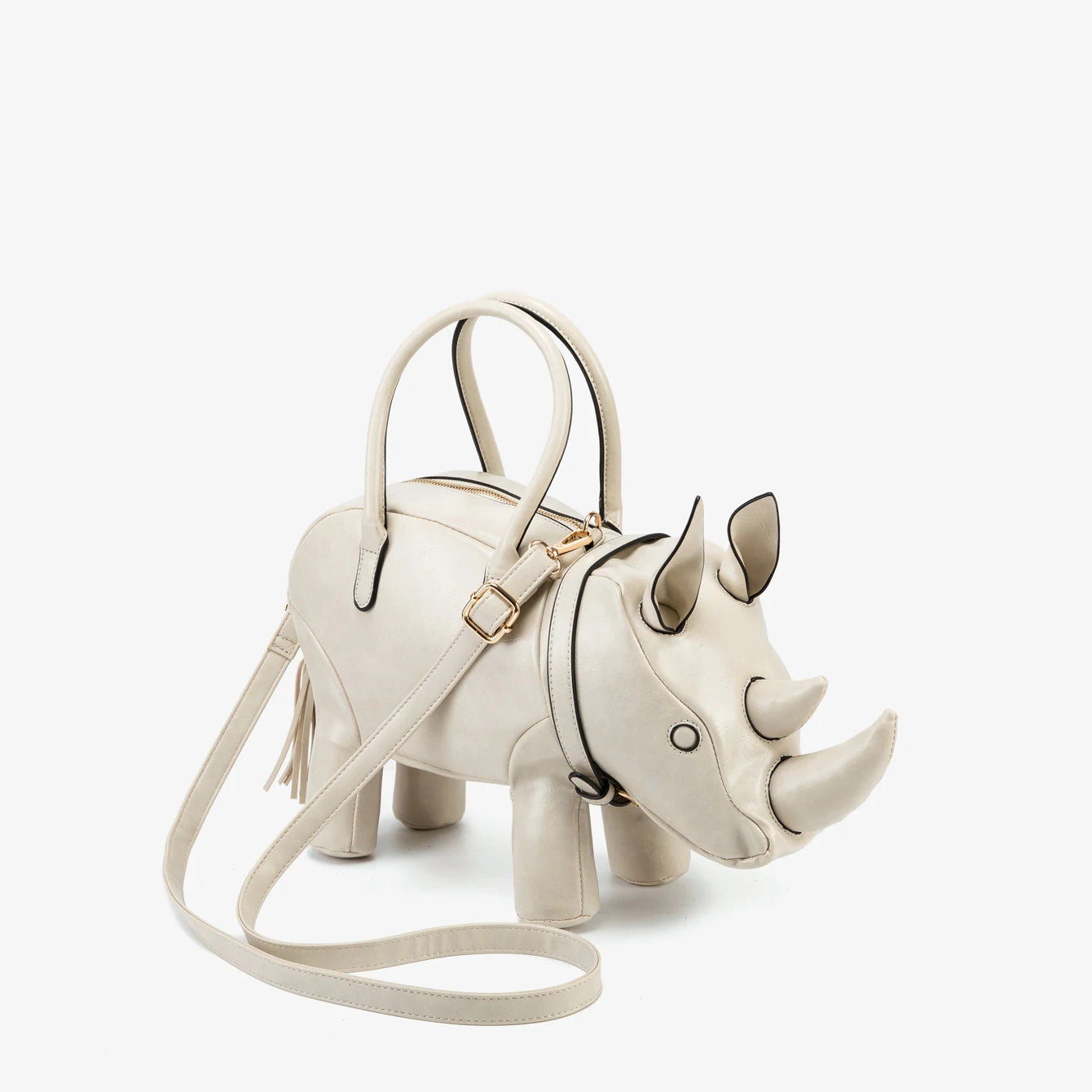 Women's Rhino-Shaped Faux Leather Shoulder Bag – All-Season Novelty Handbag, 5 Colors