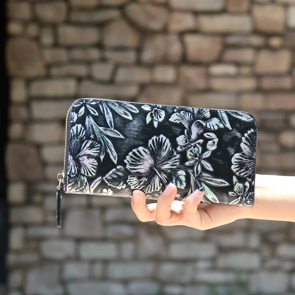 Women's Floral PU Leather Long Wallet – Large Capacity Card Holder & Coin Purse, 8 Styles