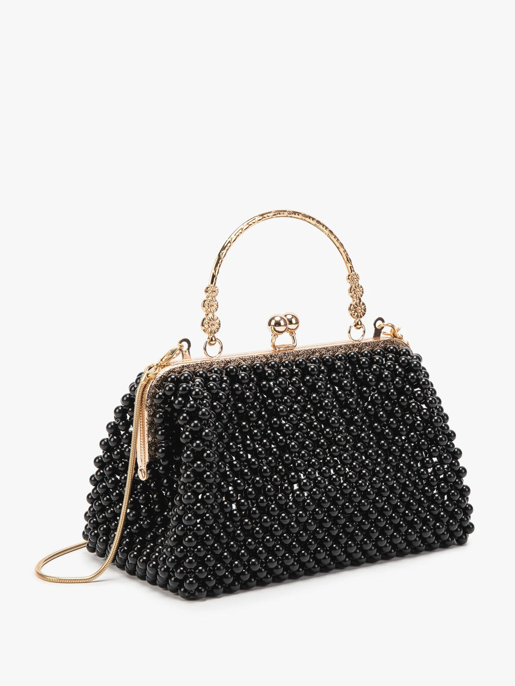 Women's Pearl Embellished ABS Frame Clutch Bag – Evening & Wedding, 6 Colors